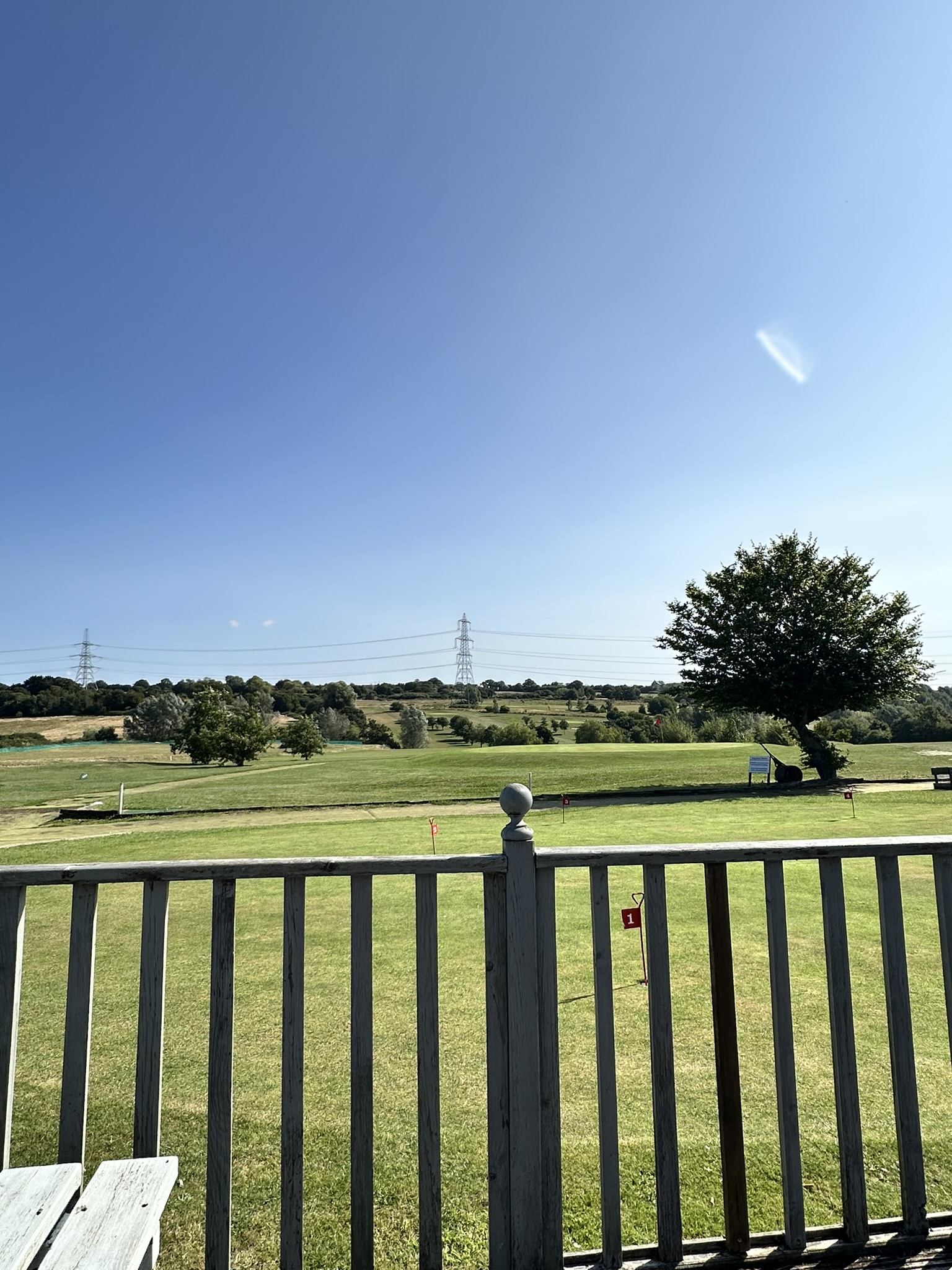 View from the clubhouse deck at The Notleys Golf Club