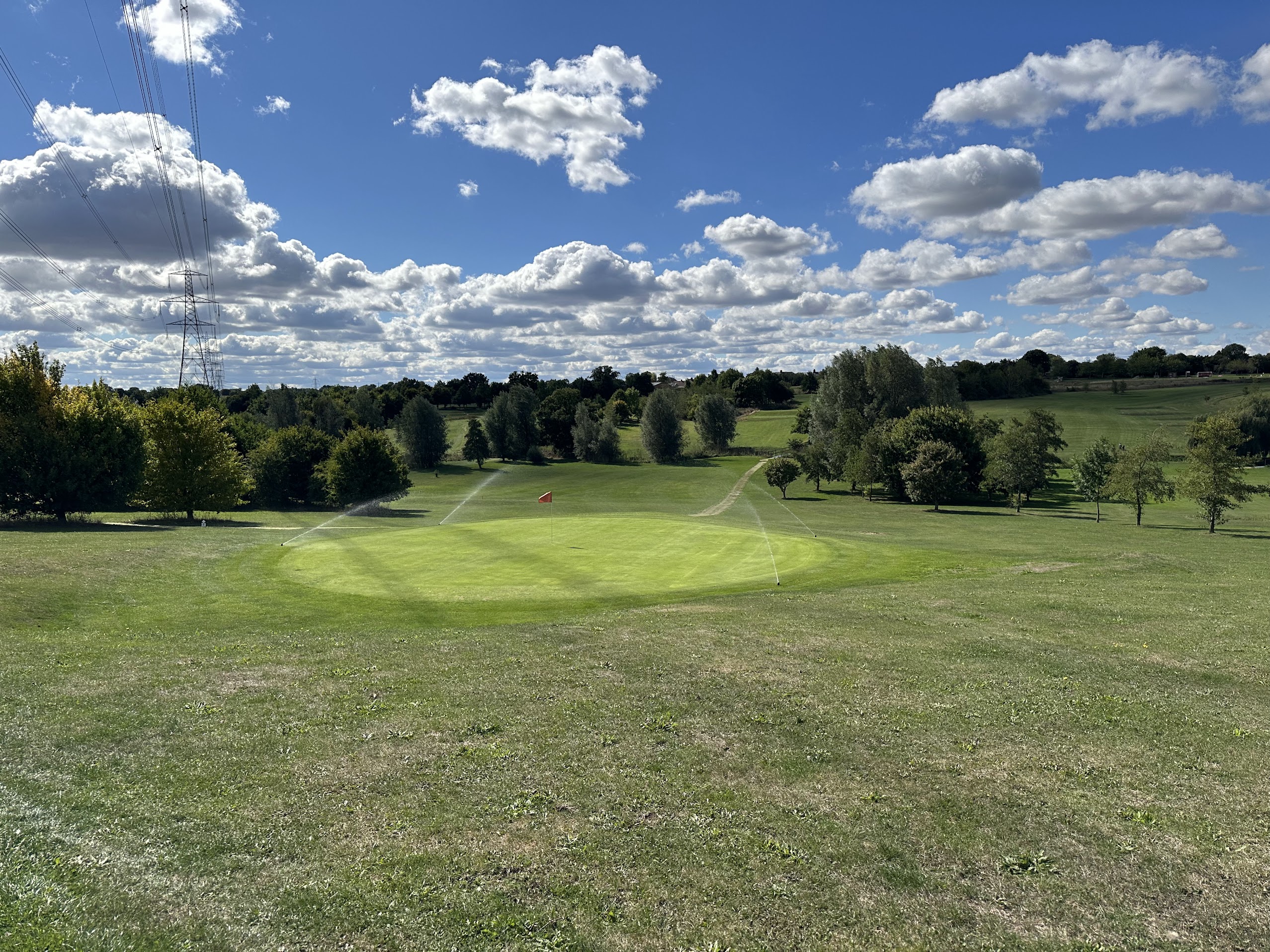 Course fairway across The Notleys Golf Club